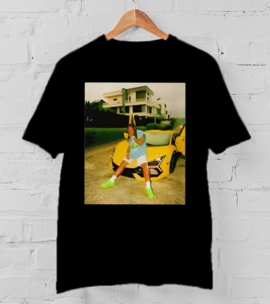 Thatojoboy Burna Boy Armless Style Yellow Sports Car Scene T-Shirt