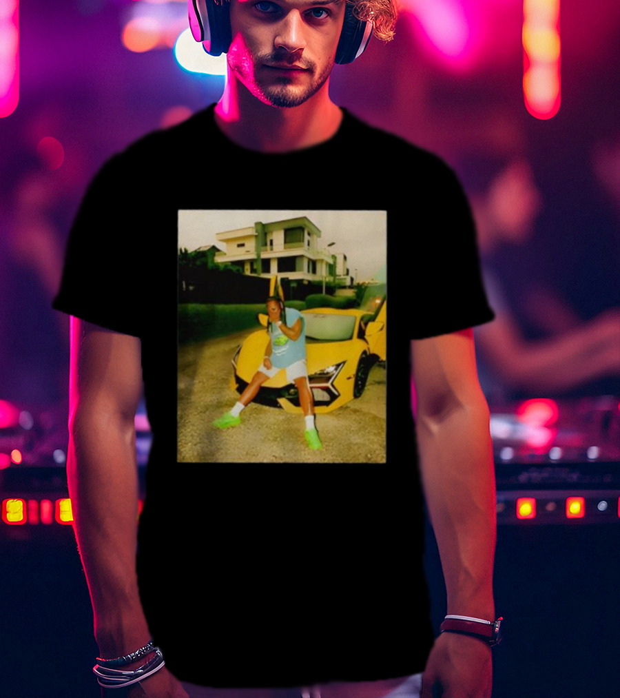 Thatojoboy Burna Boy Armless Style Yellow Sports Car Scene T-Shirt