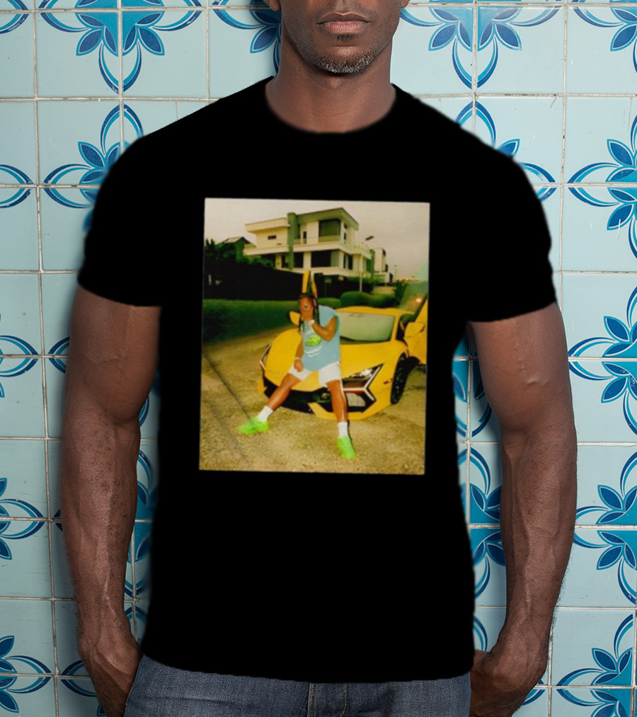 Thatojoboy Burna Boy Armless Style Yellow Sports Car Scene T-Shirt