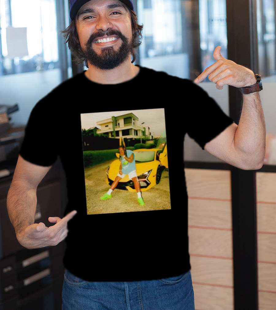 Thatojoboy Burna Boy Armless Style Yellow Sports Car Scene T-Shirt