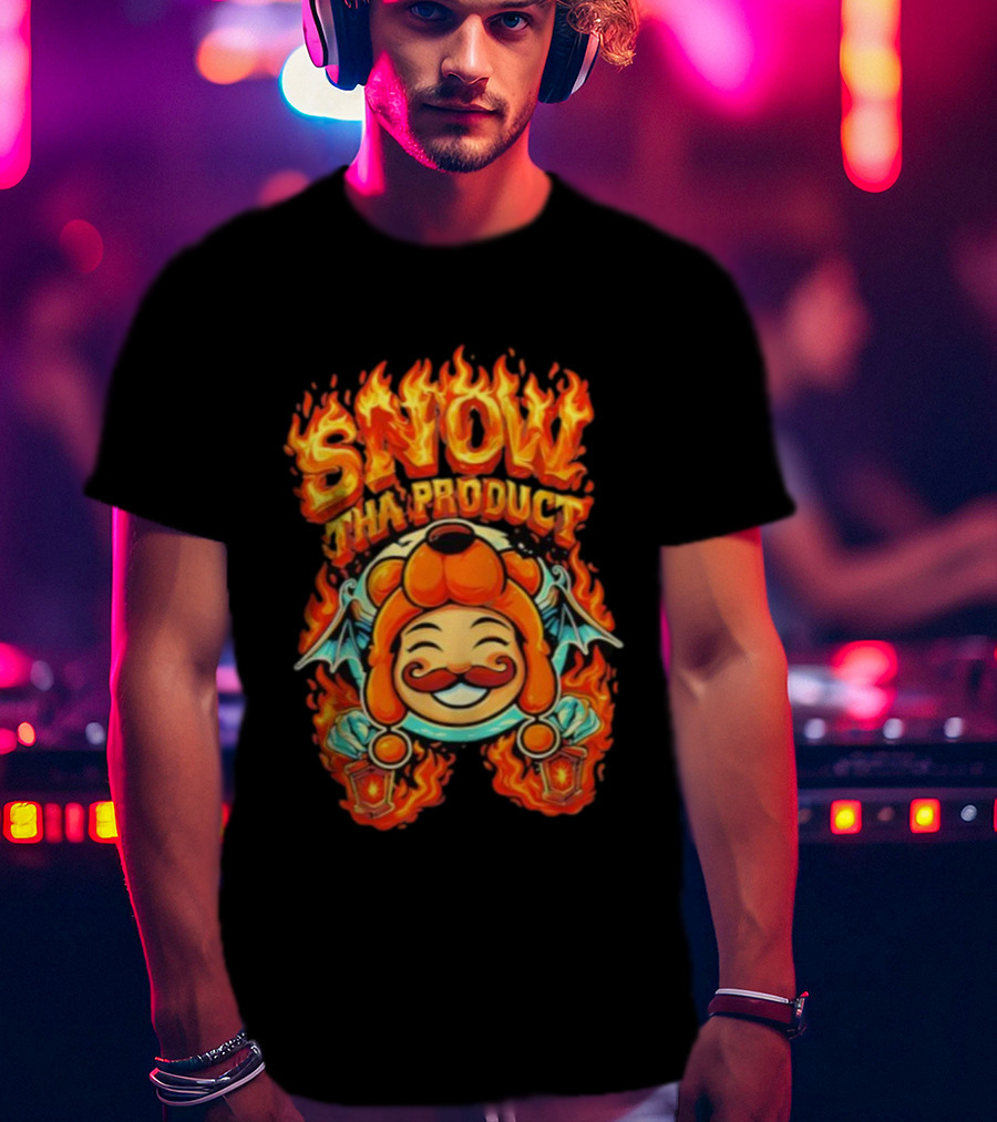 Snow Tha Product Fiery Bat Lanterns Halloween T-Shirt