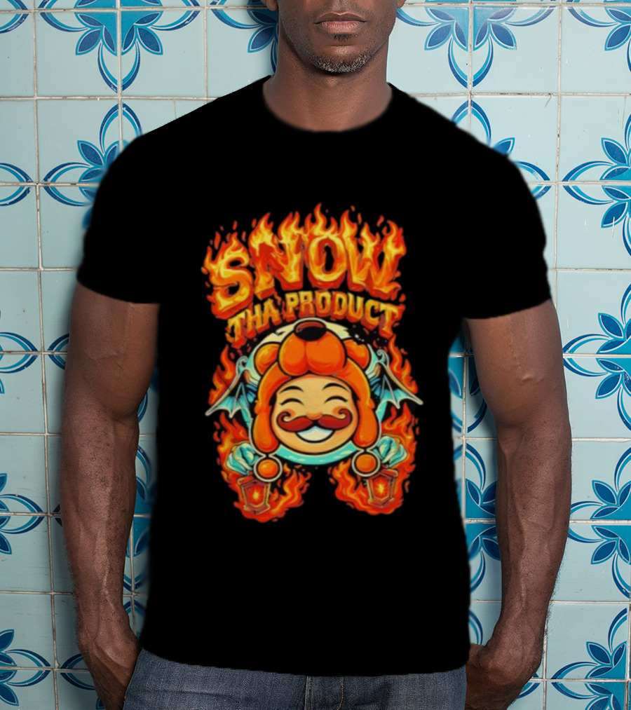 Snow Tha Product Fiery Bat Lanterns Halloween T-Shirt
