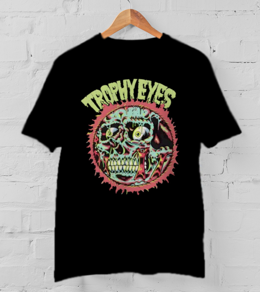 Trophy Eyes Zombie Skull Halloween 2025 T-Shirt