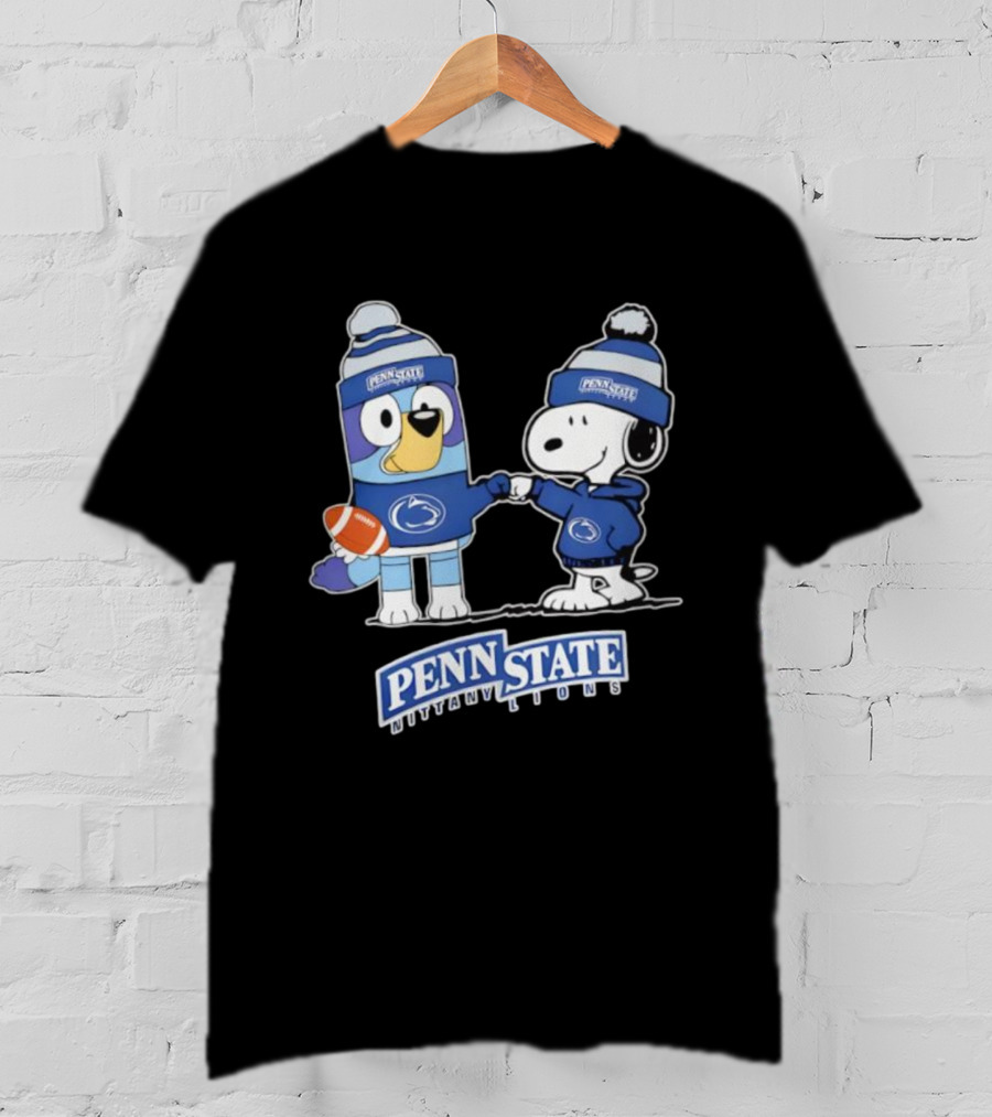 Snoopy Bluey Penn State Nittany Lions Football Collaboration T-Shirt