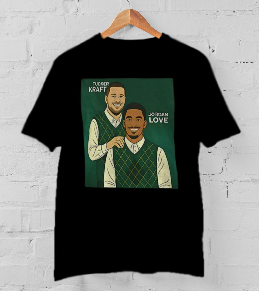 Tucker Kraft Jordan Love Green Bay Packers Step Brothers NFL Cartoon T-Shirt