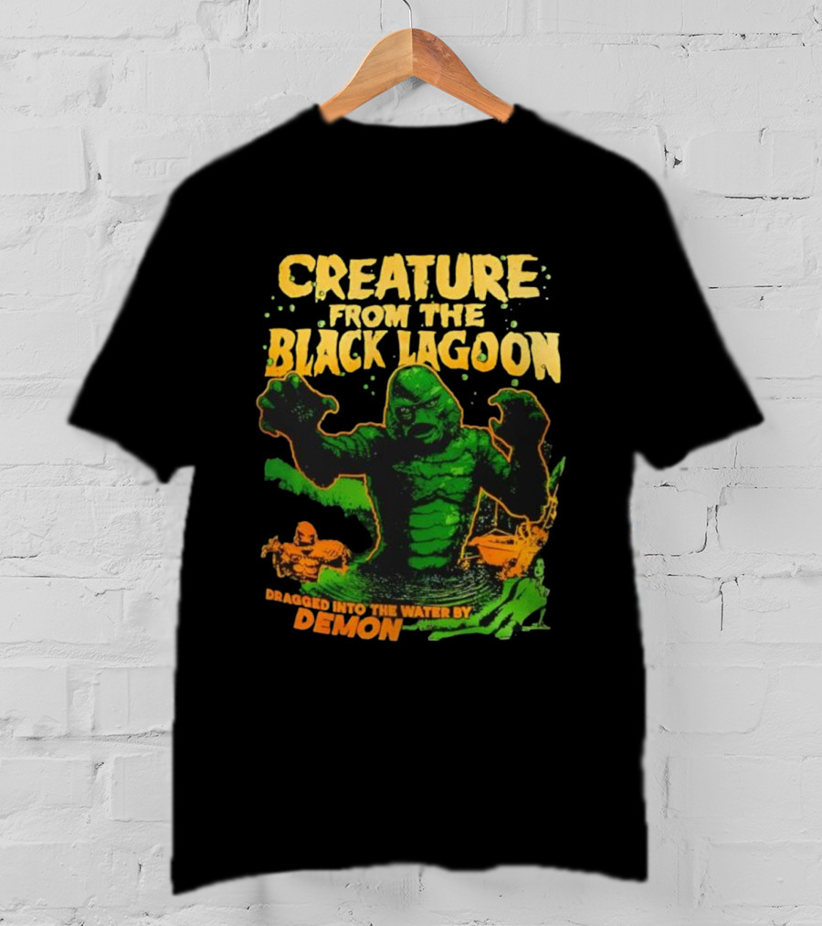 Creature From The Black Lagoon Dragged Into The Water By Demon T-Shirt