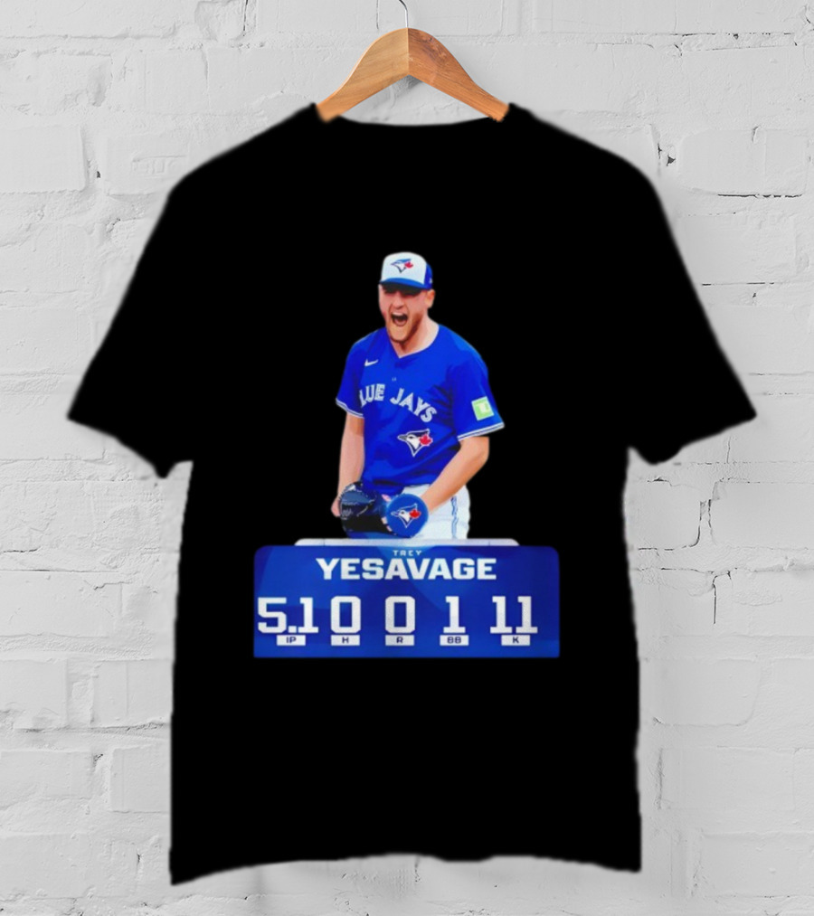 Trey Yesavage Toronto Blue Jays MLB Player World Series 2025 5.1 IP 0 H 1 R 11 K T-Shirt