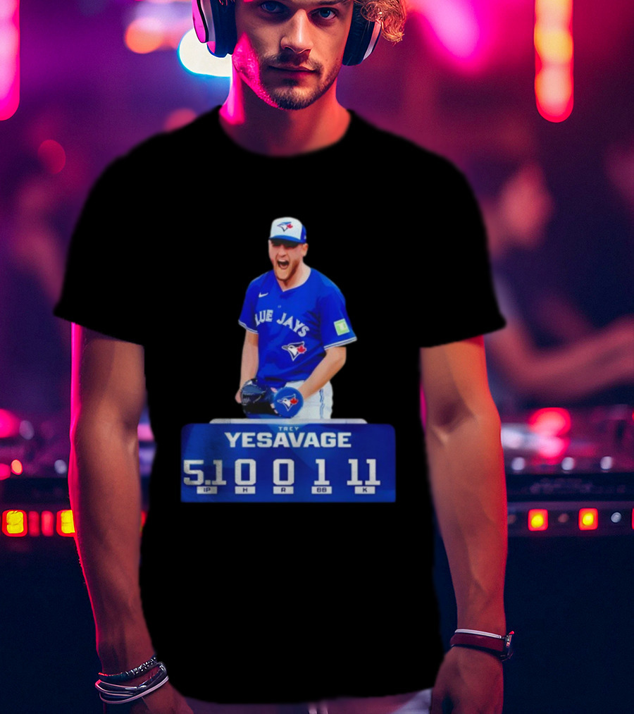 Trey Yesavage Toronto Blue Jays MLB Player World Series 2025 5.1 IP 0 H 1 R 11 K T-Shirt