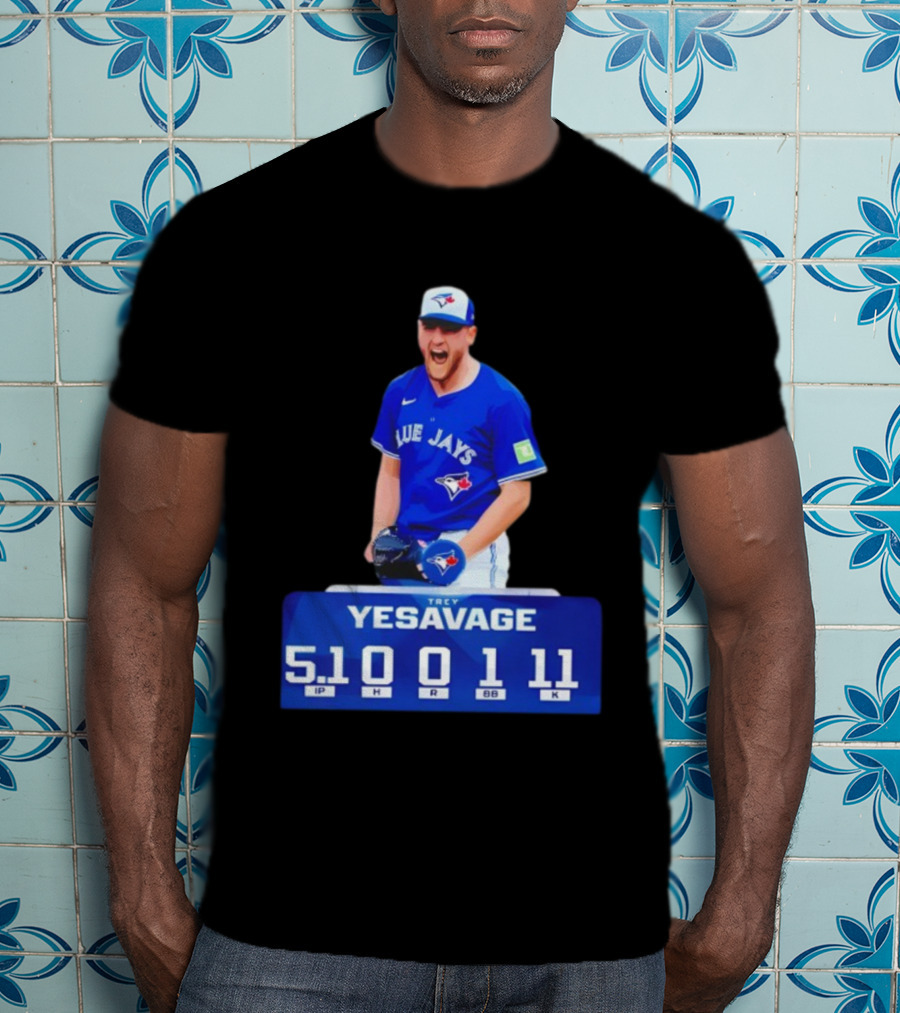 Trey Yesavage Toronto Blue Jays MLB Player World Series 2025 5.1 IP 0 H 1 R 11 K T-Shirt