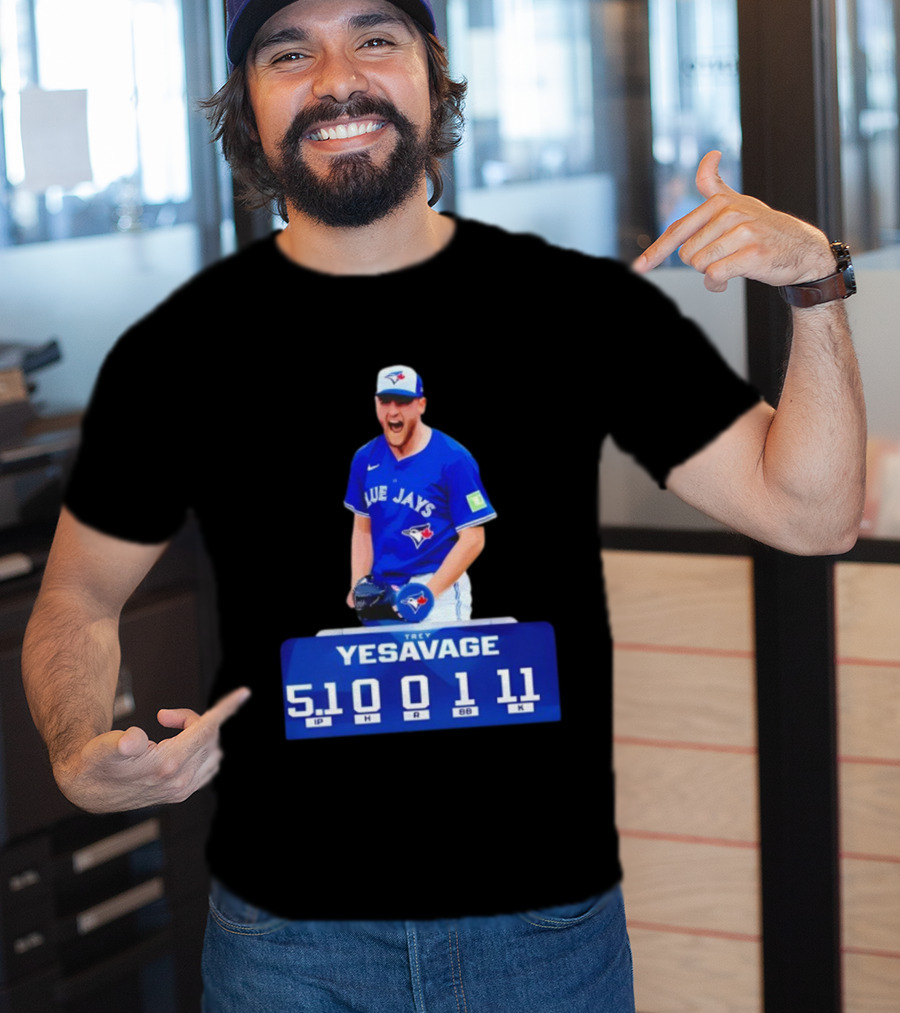 Trey Yesavage Toronto Blue Jays MLB Player World Series 2025 5.1 IP 0 H 1 R 11 K T-Shirt