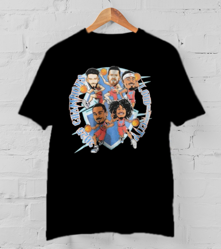 Loud City Oklahoma Champions 2023 Bootleg Basketball Players T-Shirt