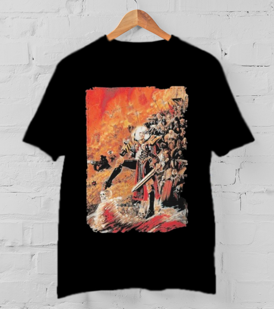 Warhammer Grimdark Canoness Veridyan Battle Scene Fantasy Artwork T-Shirt