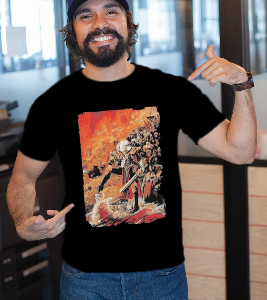 Warhammer Grimdark Canoness Veridyan Battle Scene Fantasy Artwork T-Shirt