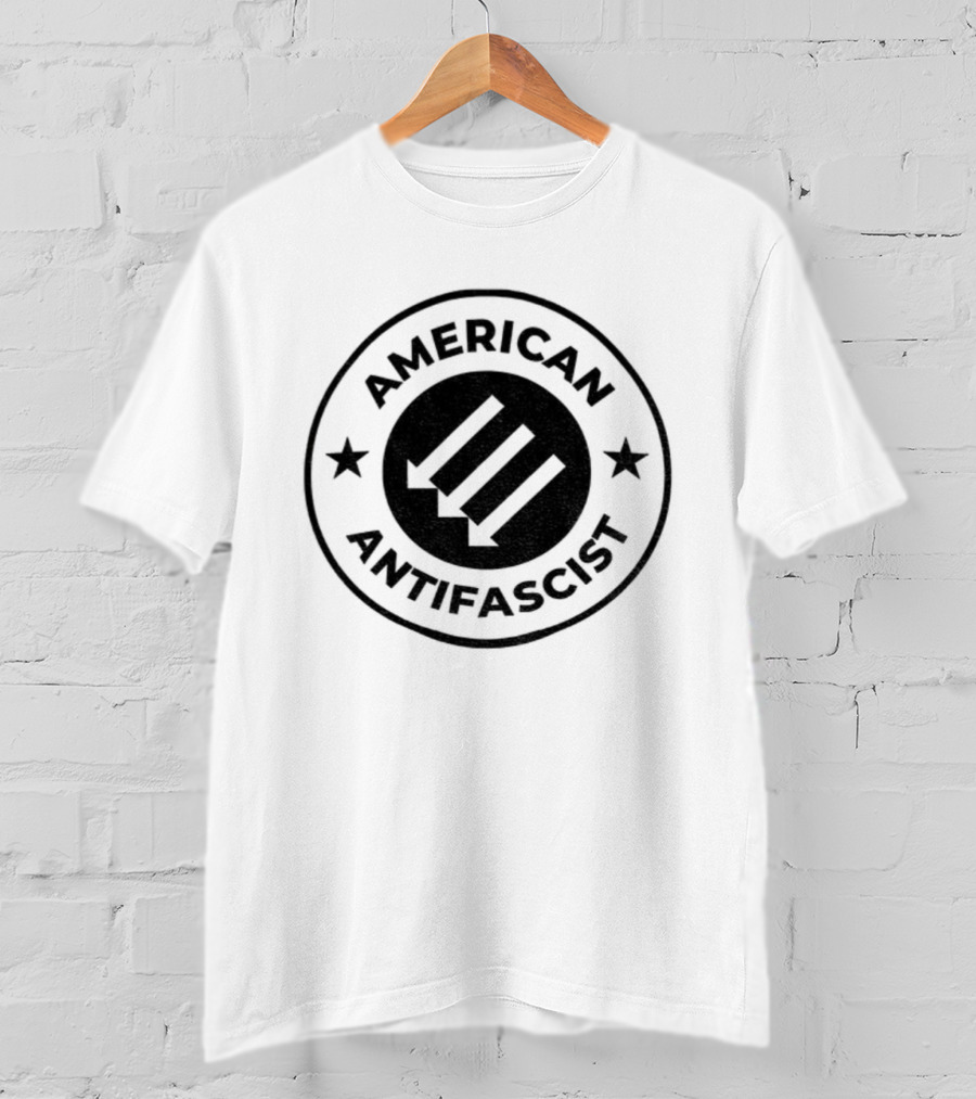 American Antifascist Three Arrows Symbol Political Emblem T-Shirt