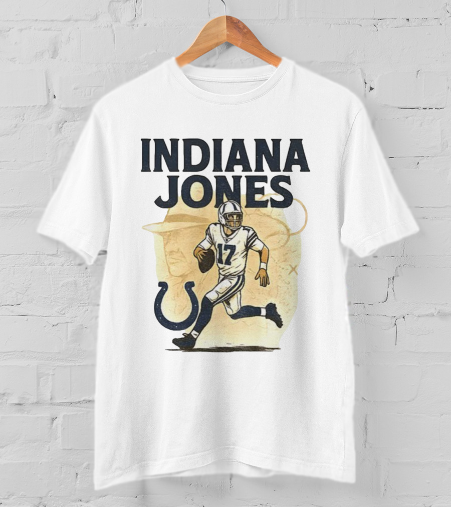Indiana Jones 17 Running Indianapolis Colts Football NFL Game Day T-Shirt