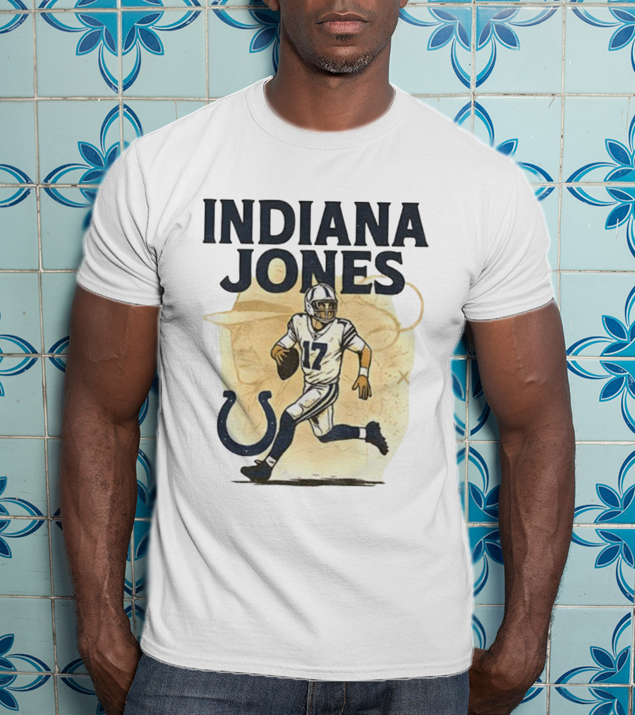 Indiana Jones 17 Running Indianapolis Colts Football NFL Game Day T-Shirt