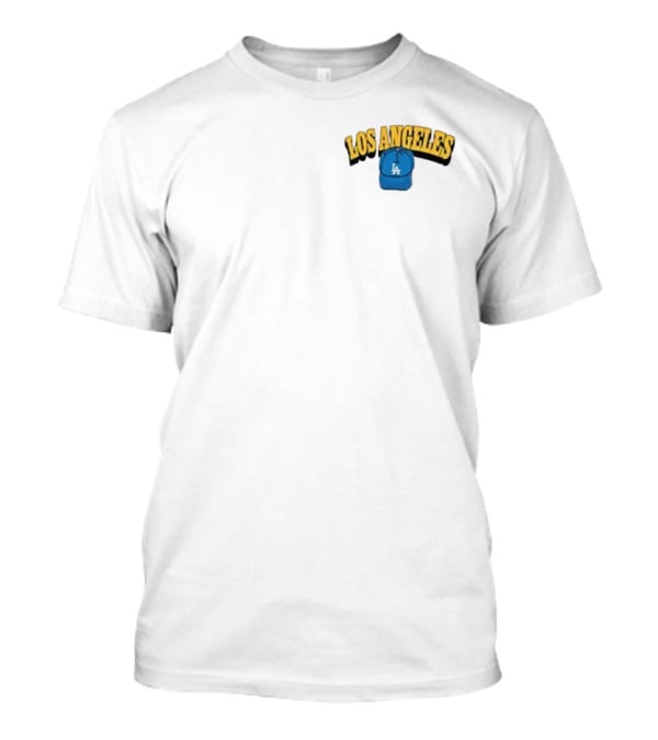Los Angeles Dodgers LA Cap Shadow Retro Style T-Shirt
