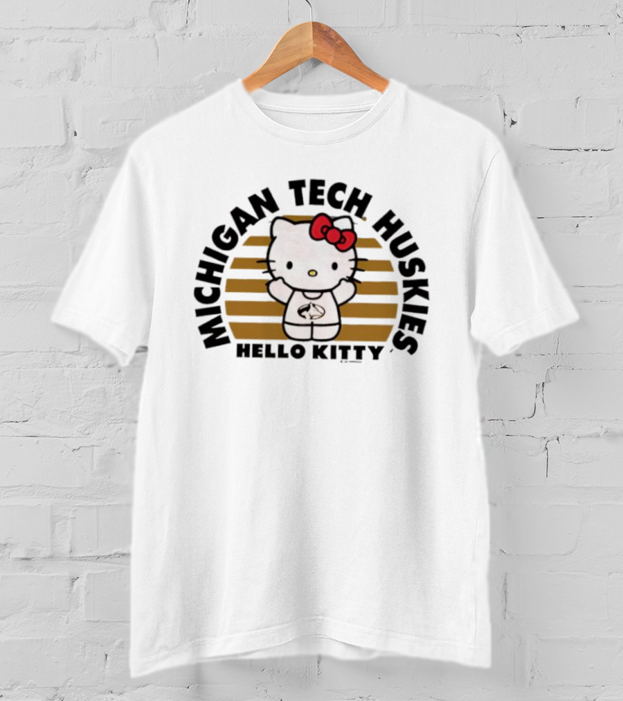 Michigan Tech Huskies Hello Kitty Collaboration T-Shirt