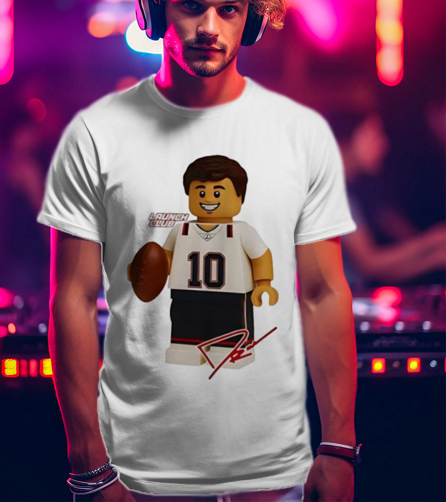 Tom Brady New England Patriots Lego Minifigure 10 Launch Club Signature T-Shirt