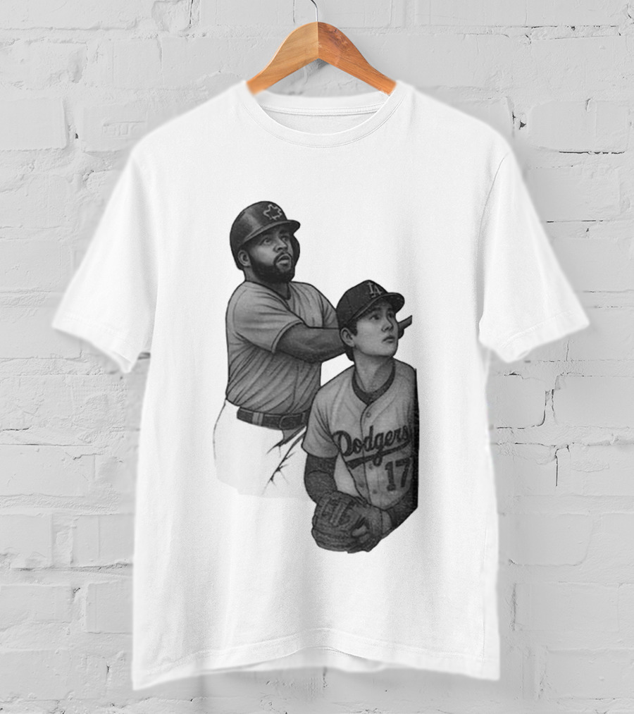 Vladdy Guerrero Jr. Shohei Ohtani Dodgers World Series Baseball Moment T-Shirt