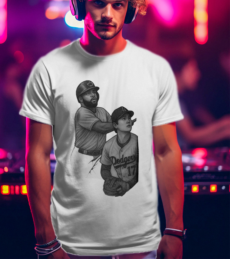 Vladdy Guerrero Jr. Shohei Ohtani Dodgers World Series Baseball Moment T-Shirt