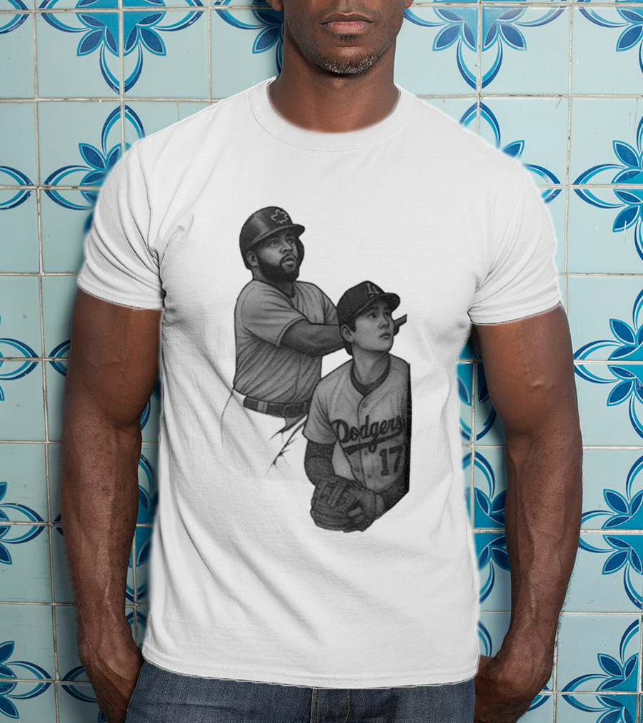 Vladdy Guerrero Jr. Shohei Ohtani Dodgers World Series Baseball Moment T-Shirt