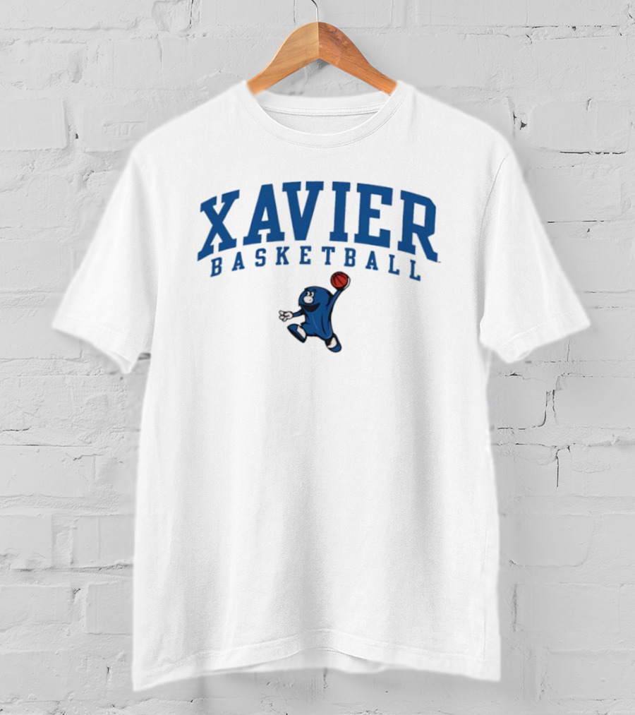 Xavier Basketball Blue Blob Mascot Enthusiast's Choice T-Shirt