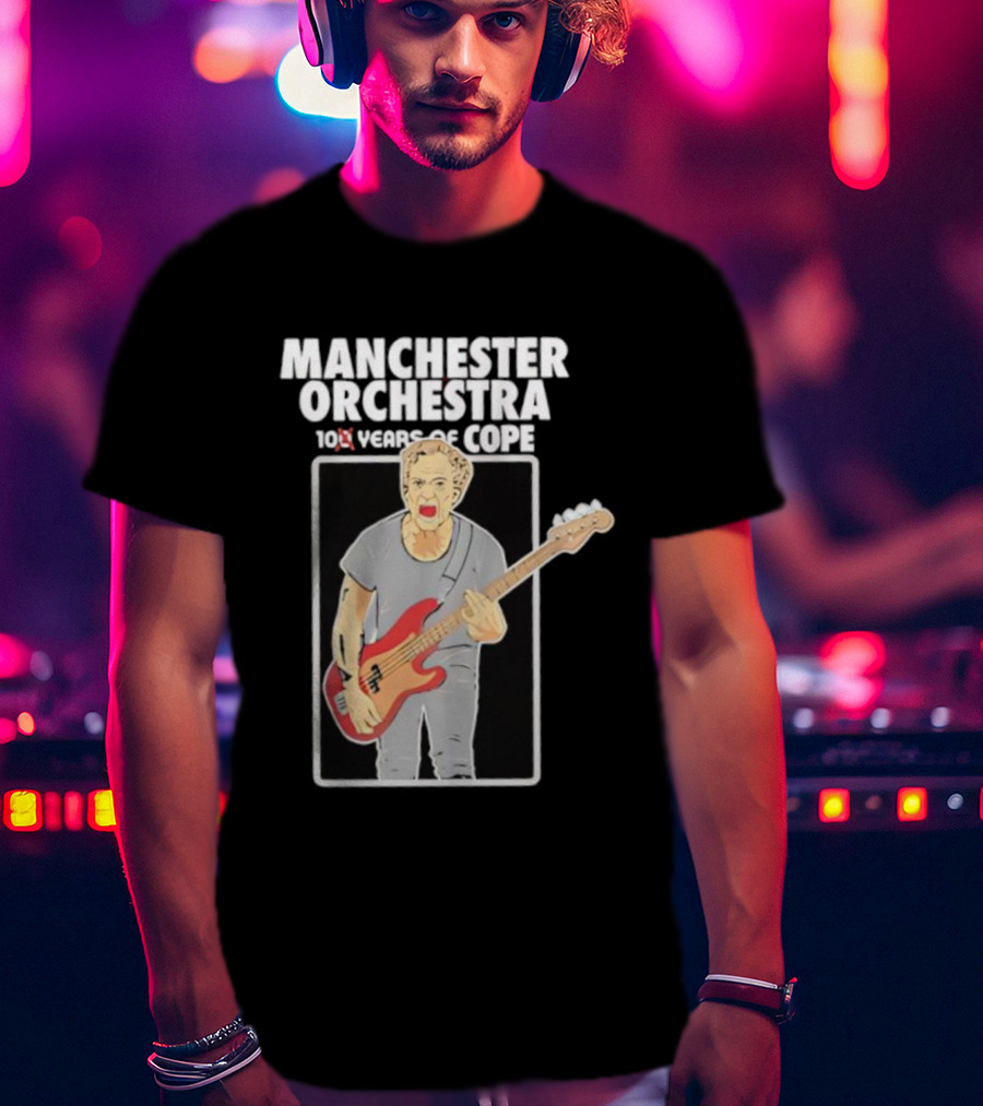 Manchester Orchestra 100 Years Of Cope Bass Guitar Illustration T-Shirt