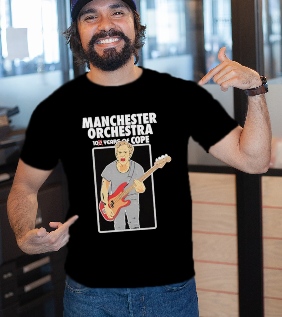 Manchester Orchestra 100 Years Of Cope Bass Guitar Illustration T-Shirt