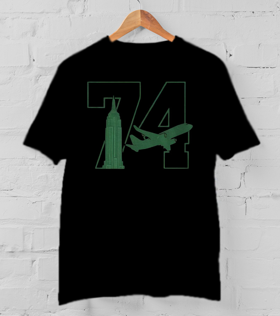 Nick Mangold 74 New York Jets Empire State Building Plane Tribute NFL 2025 T-Shirt
