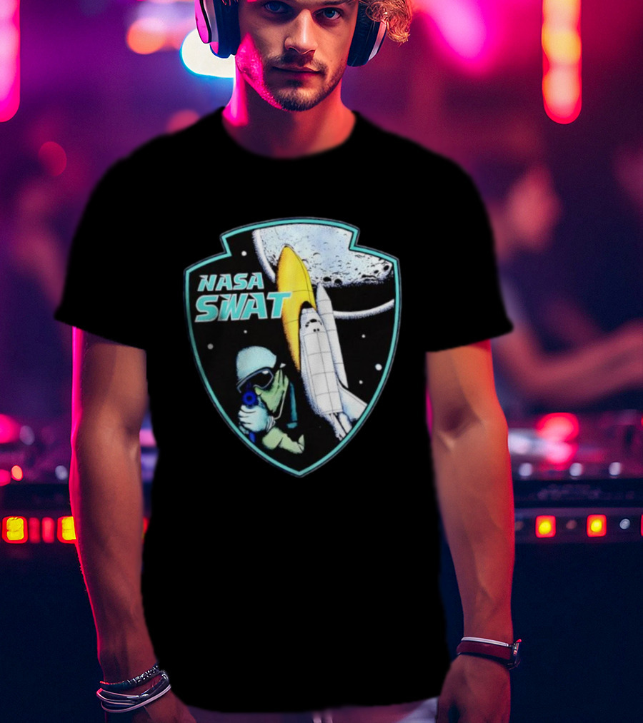 NASA SWAT Moon Mission Space Shuttle Patch T-Shirt
