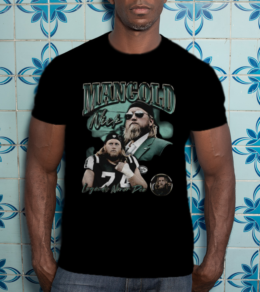 Nick Mangold New York Jets NFL Legends Never Die 74 T-Shirt