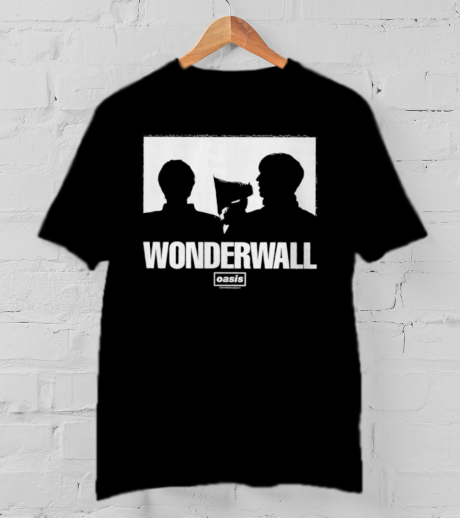 Oasis Wonderwall Silhouette Iconic Music Tribute T-Shirt