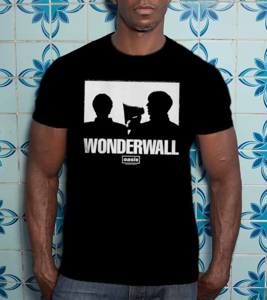 Oasis Wonderwall Silhouette Iconic Music Tribute T-Shirt