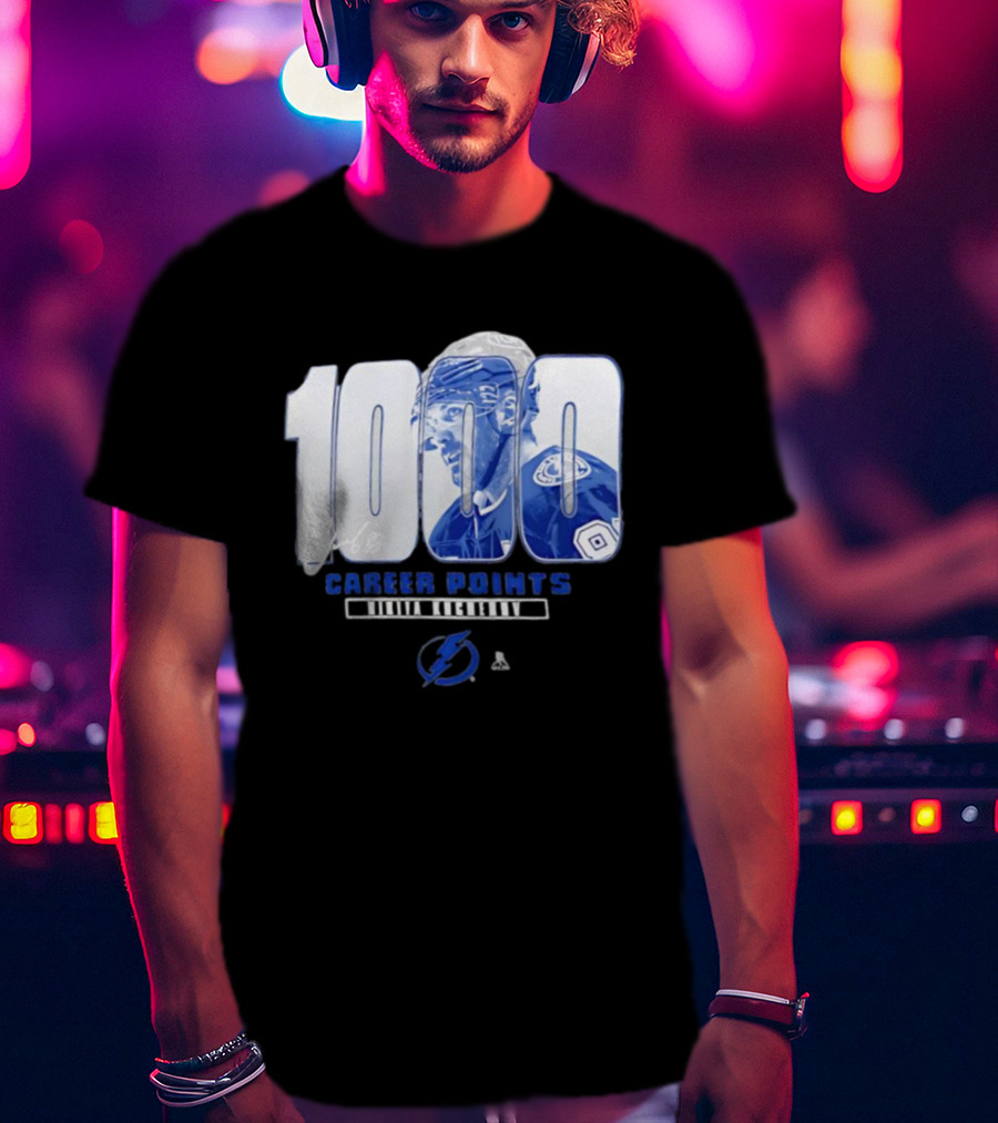 Tampa Bay Lightning Nikita Kucherov 1000 Career Points Signature T-Shirt