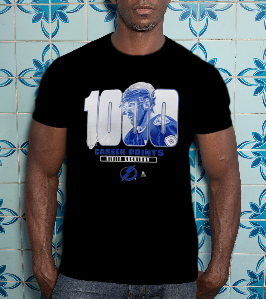 Tampa Bay Lightning Nikita Kucherov 1000 Career Points Signature T-Shirt