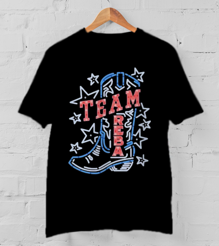 Team Reba Neon Boot Stars T-Shirt