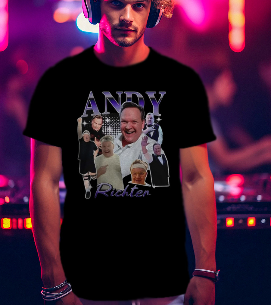 Andy Richter Collage Variety Expressions Laughter And Performance T-Shirt