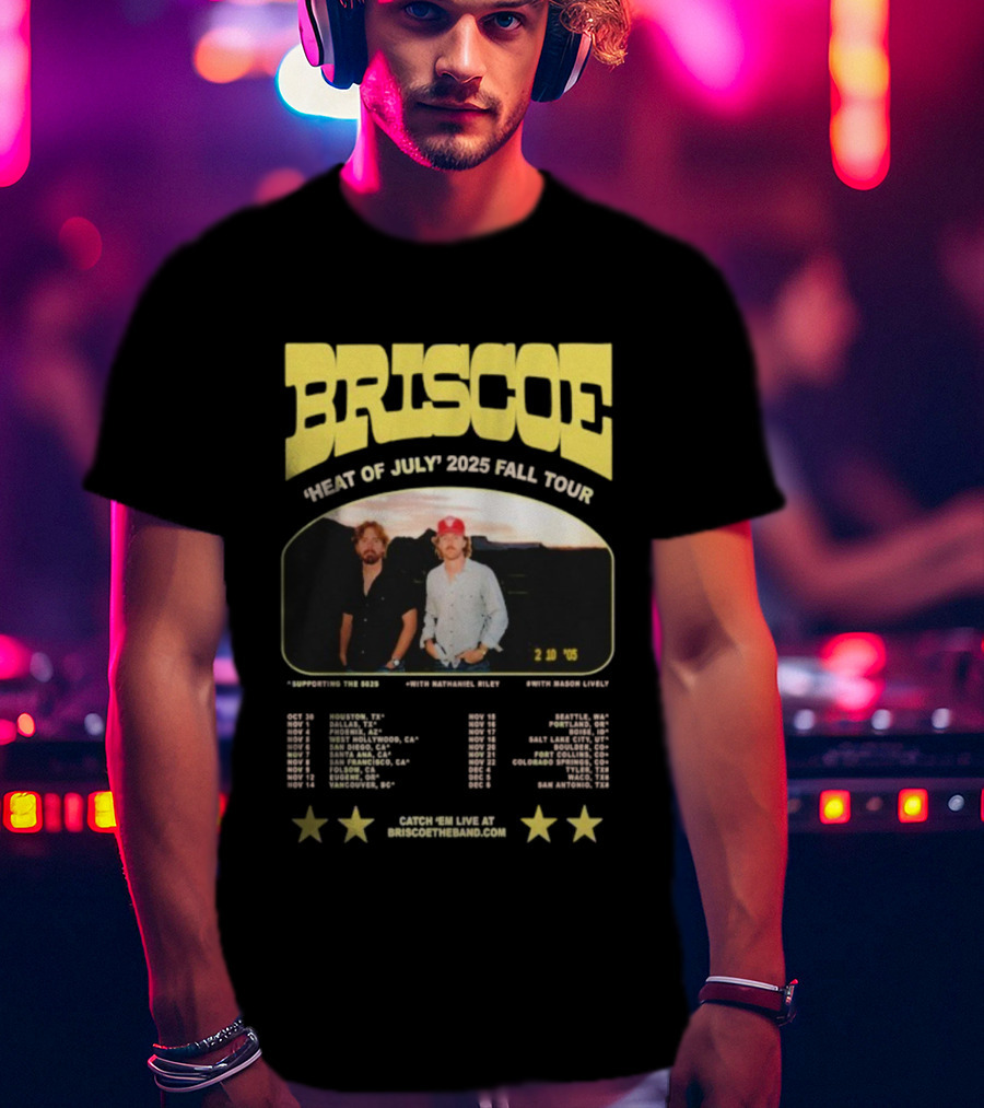 Briscoe Heat Of July 2025 Fall Tour Indie Folk Music T-Shirt
