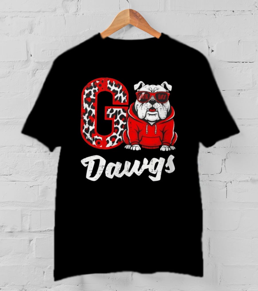 Go Dawgs Game Day Bulldog Football T-Shirt