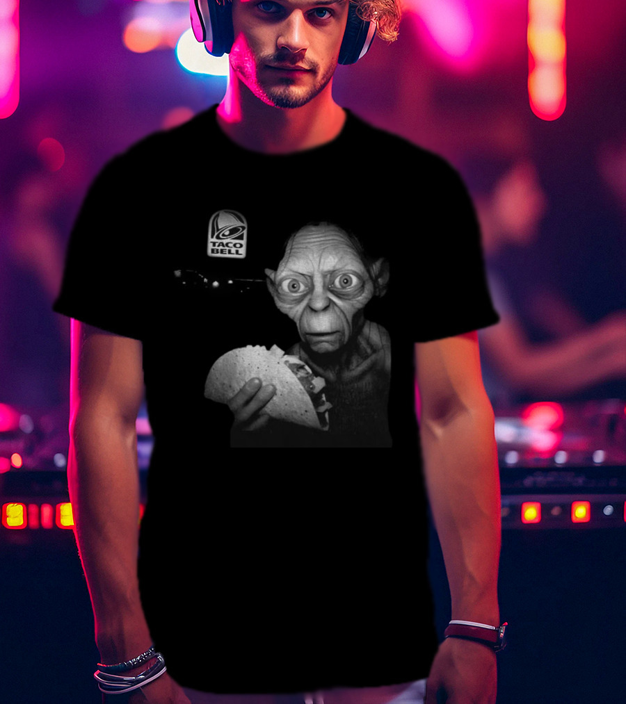 Taco Bell Gollum Goblin And Taco Ring Vintage Mashup T-Shirt