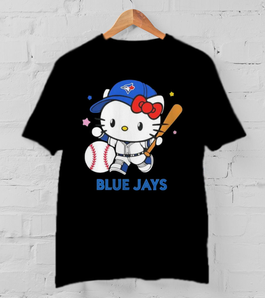 Toronto Blue Jays Hello Kitty Baseball Player Collaboration T-Shirt