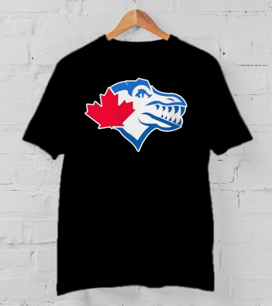 Toronto Raptors Blue Jays Mashup Maple Leaf Emblem T-Shirt