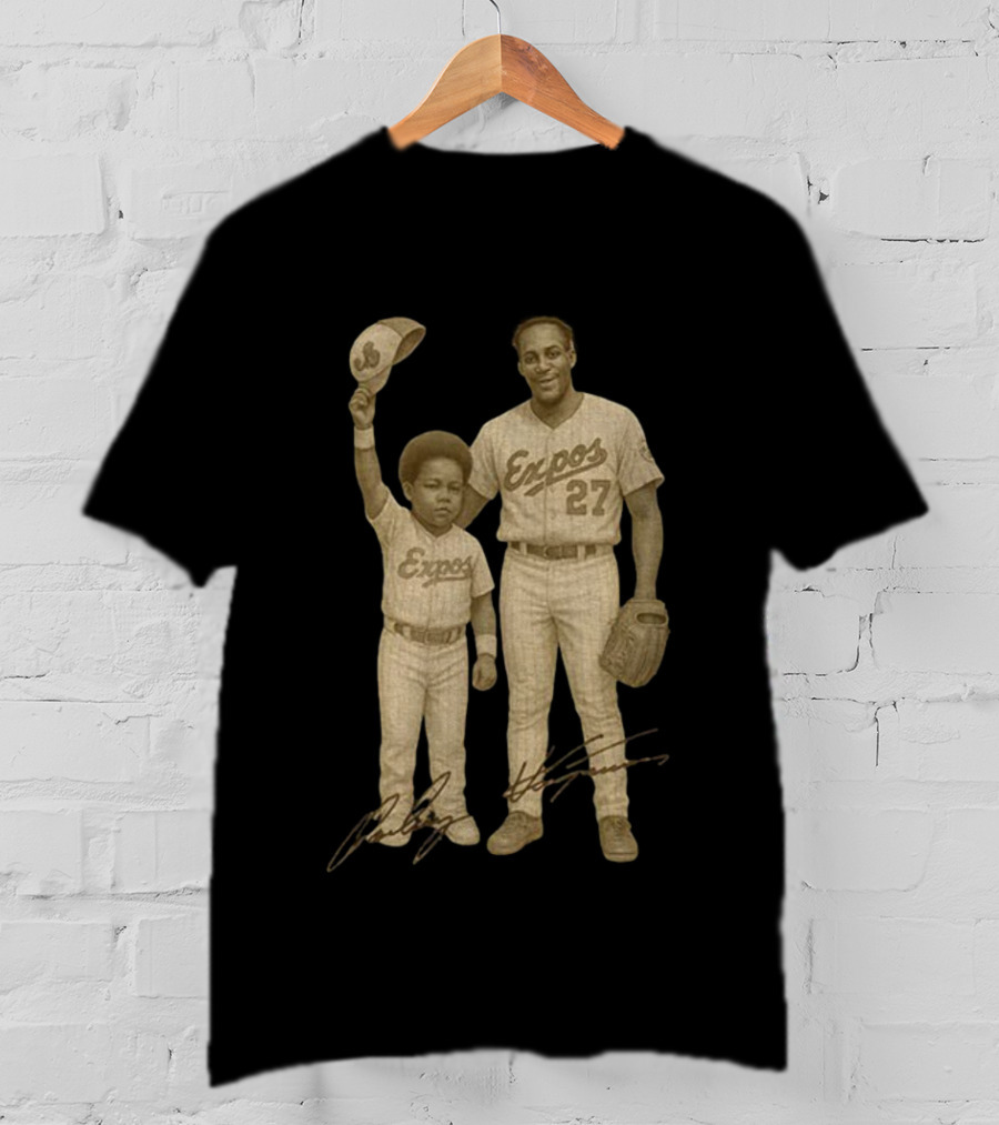 Vladimir Guerrero Jr. And Sr. Expos MLB Baseball Signature Vintage T-Shirt