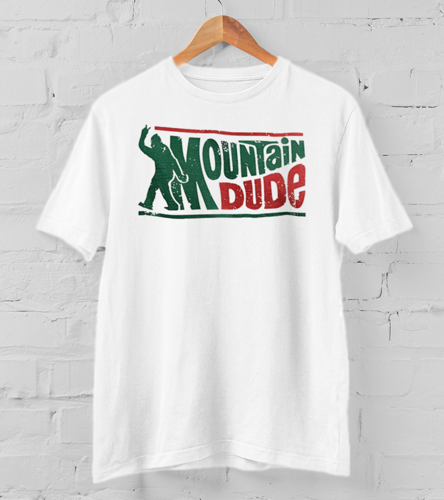 Bigfoot Mountain Dude Retro Hiking Adventure T-Shirt