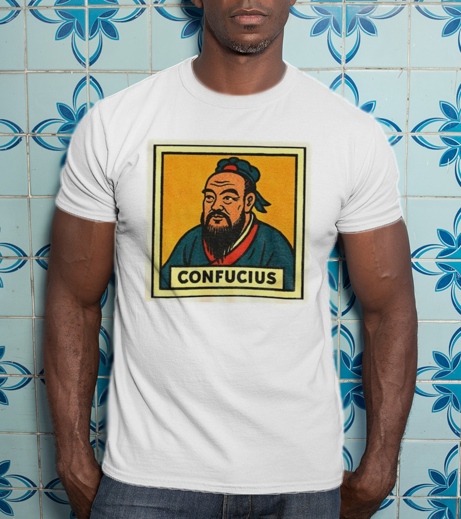 Confucius Retro Comic Style Chinese Philosopher Art T-Shirt