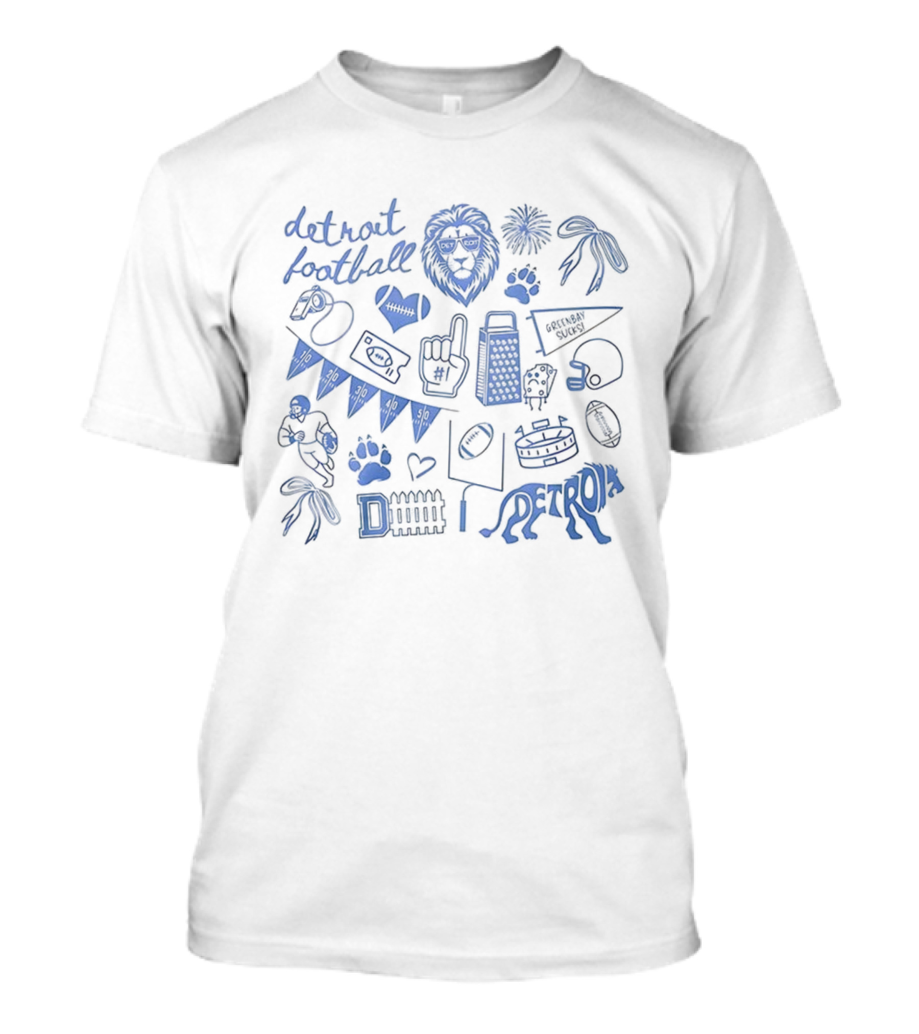 Detroit Football Go Lions Icon Detroit Lions T-Shirt