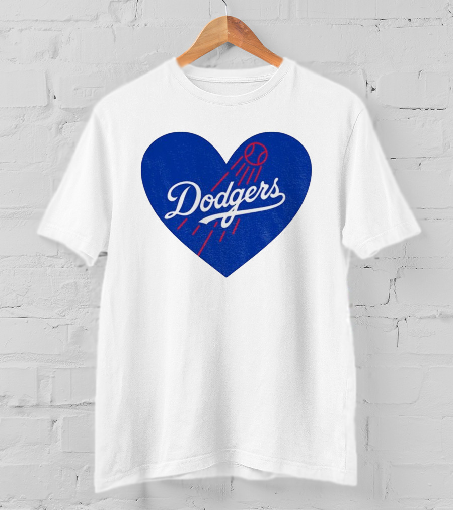 Los Angeles Dodgers Heart MLB Baseball World Series 2025 T-Shirt