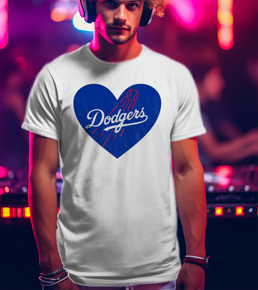 Los Angeles Dodgers Heart MLB Baseball World Series 2025 T-Shirt