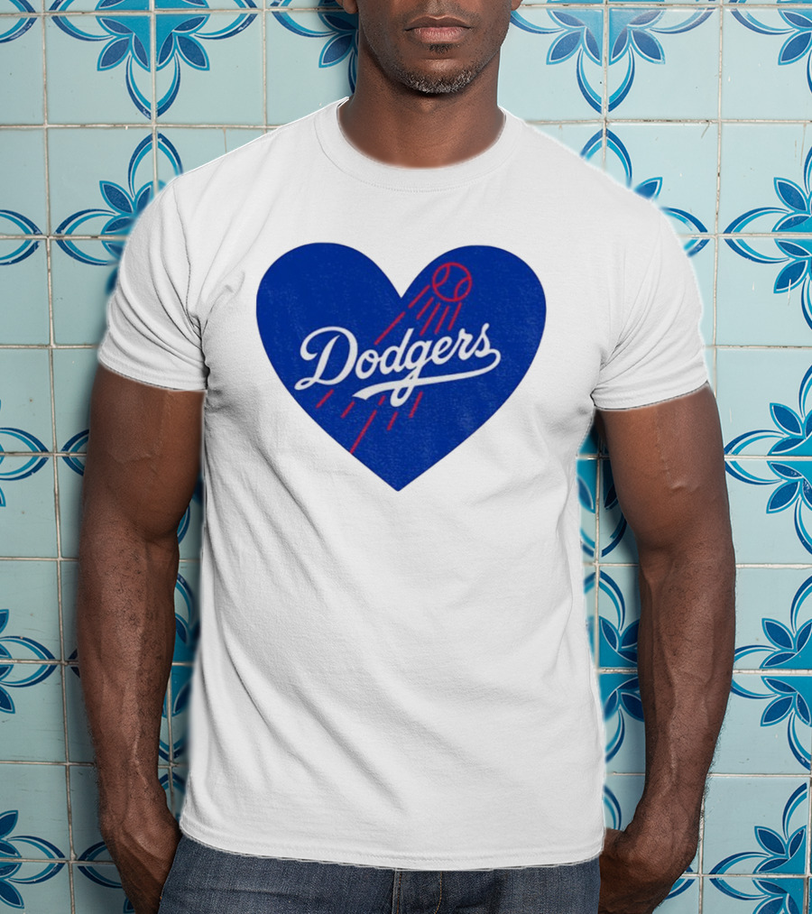 Los Angeles Dodgers Heart MLB Baseball World Series 2025 T-Shirt
